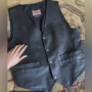 Preowned 1990s Exclusive PapaGraff Clothing Co Leather Vest Western Style.